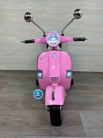 Moto criança eletrica Vespa Clássica Piaggio PX-150 12V Rosa