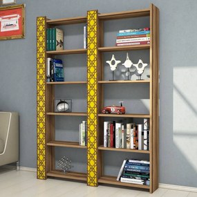 Estante City – Nogueira Amarela – 124,6x170x24,2 cm
