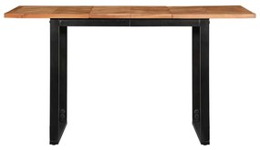 Mesa de jantar 140x70x75 cm madeira maciça de acácia