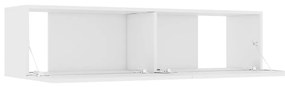 Móvel de TV 120x30x30 cm contraplacado branco