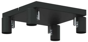 Spotlight de Tecto 4 Vias Ajustável Preto E27