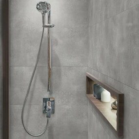 431020 Grosfillex Ladrilho parede Gx Wall+ 5pcs 45x90cm flores cinza cimento
