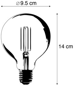 Lâmpada LED inteligente E27 G95 ouro 7W 806lm 1800K - 3000K