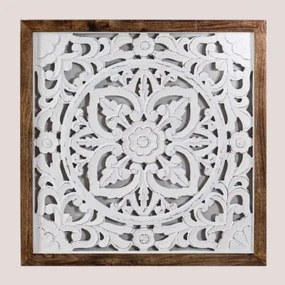 Painel Decorativo Quadrado 65x65 Cm Em Madeira Narmadas A - Sklum