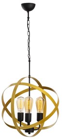 Chandelier Gezegen – Ouro e Preto – 40 cm x 90 cm