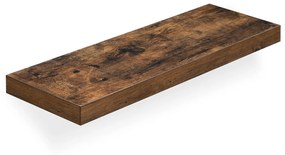 Prateleira flutuante VASAGLE, prateleira de parede para fotos, decorações, para sala de estar, cozinha, corredor, quarto, banheiro, marrom rústico LWS26BX