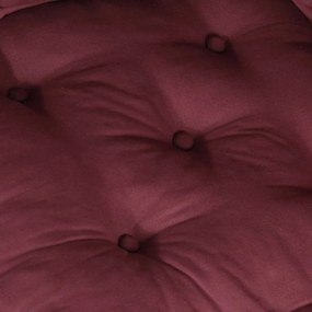 Puff Modular 2 Peças em Tecido Vinho da