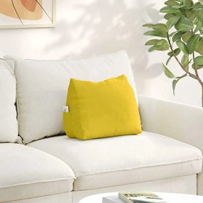 vidaXL Travesseiro para Costas Amarelo 45 x 20 x 35 cm
