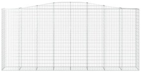 Cestos gabião arqueados 2pcs 400x50x180/200cm ferro galvanizado