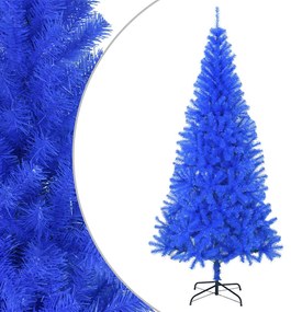 Árvore de Natal artificial com suporte 210 cm PVC azul