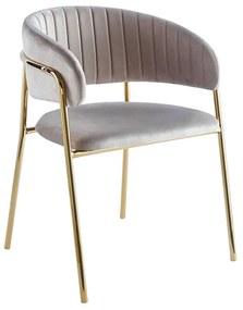 Cadeira Moniel Golden Veludo - Cinza