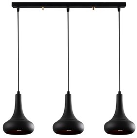 Chandelier Berceste – Preto – 66 x 16 cm