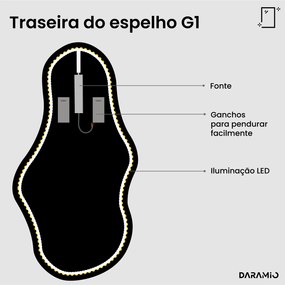 Espelho atípico com LED G1
