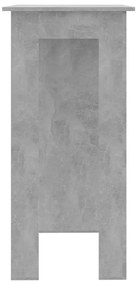 Mesa de bar c/ prateleiras derivados de madeira cinza cimento