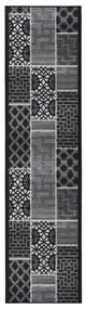 vidaXL Tapete/passadeira 80x400 cm preto