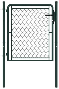 vidaXL Portão de jardim 100x75 cm aço verde