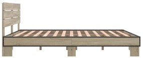 Estrutura de cama 160x200 cm derivados madeira/metal