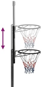 Tabela de basquetebol 280-350 cm policarbonato transparente
