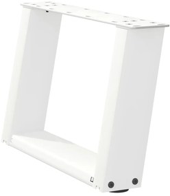 Pés para mesa de centro em formato de U, 2 peças, branco, 40x(30-31) c