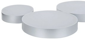 Candeeiro de teto com 5 focos LED em metal prateado LUGA Beliani