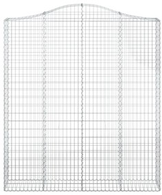 Cestos gabião arqueados 7pcs 200x30x220/240cm ferro galvanizado