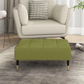 vidaXL Apoio de pés 78x56x32 cm veludo verde-claro