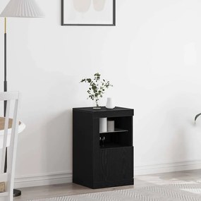 Sideboard vidaXL com Luzes LED Carvalho Preto 41x37x67 cm