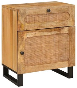 vidaXL Armário de Cabeceira com gaveta Natural 50 x 33 x 60 cm