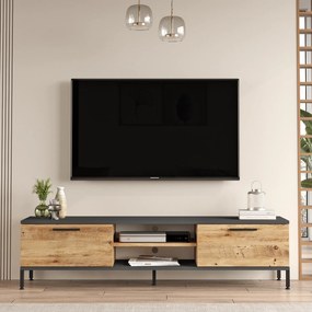 Móvel TV RL1 – Pinho Atlântico e Antracite – 160 cm x 39,1 cm x 35 cm