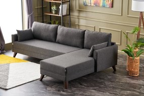 Sofá de Canto Bella – Antracite – 275 cm x 85 cm x 81 cm