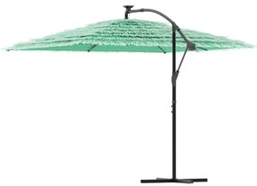 Guarda-sol de jardim com poste de aço 290x290x238 cm verde
