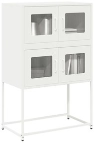 Aparador alto 68x39x107 cm aço branco