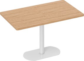 HOMCOM Mesa de jantar retangular para 6 pessoas, 120 x 70 x 75 cm, mesa de cozinha base e tampo espesso carvalho branco | Aosom Portugal