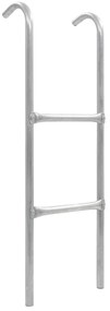Escada de 2 degraus para trampolim 102,6 cm aço prateado