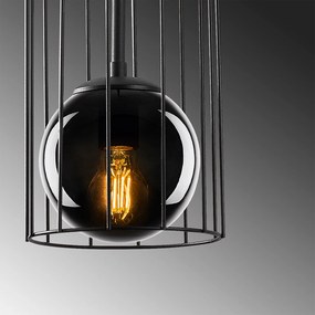 Candeeiro Suspenso Tweety – Preto – 17 x 17 cm, Altura Ajustável
