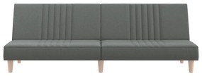Sofá-cama tecido cinzento-escuro