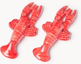 Moinhos de sal e pimenta pintados à mão Lobster, conjunto de 2
