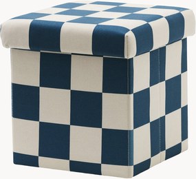 Pufe de arrumação infantil Check Teal
