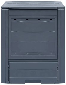 Compostor de jardim 60x60x73 cm 260 L cinzento