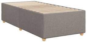 Cama com molas/colchão 80x200 cm tecido castanho-acinzentado