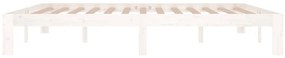 Estrutura de cama super king pinho maciço 180x200 cm branco