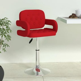 vidaXL Banco de bar couro artificial vermelho tinto