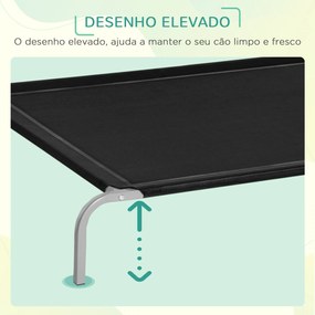 PawHut Cama Elevada para Cães e Gatos Cama Transpirável para Animais d