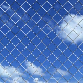 Cerca de arame 15x0,8 m aço galvanizado prateado