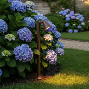 Candeeiro de exterior moderno castanho ferrugem 60 cm IP44 ajustável - Ciara