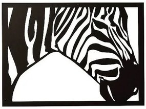 Quadros, telas Homemania  Decoracao da Parede Zebra, Animais, Preto, 48x0,15x35cm