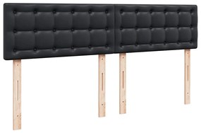 Estrutura de cama otomana com colchão 160x200 cm preta