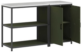 Conjunto de Armazenamento de Cozinha 2 pcs Verde Oliva