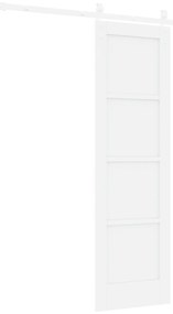Porta Deslizante vidaXL com Conjunto de Ferragens Branca 61x198.5 cm M