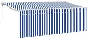 Toldo Retrátil Riscas Azul e Branco